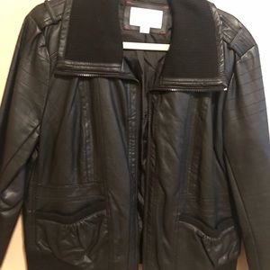 Faux Leather Black Jacket
